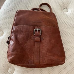 Brown Leather Backpack